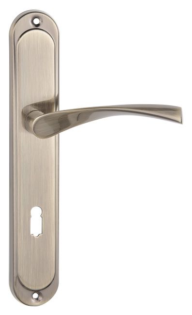 Dørhåndtag Ambition Febe Bis 72 mm med nøgle i patineret finish