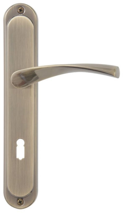 Dørhåndtag Ambition Febe Bis 72 mm med nøgle i patineret finish