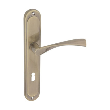 Dørhåndtag Ambition Febe Bis 72 mm med nøgle i patineret finish