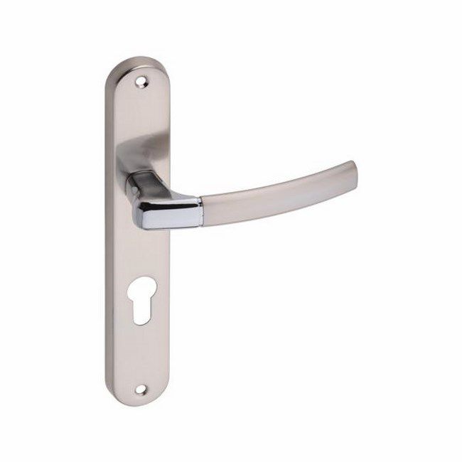 Dørhåndtag Gamet Carino 72 mm Yale i børstet nikkel/krom