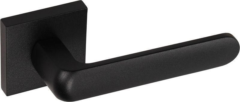 Dørgreb Firkantet Roset Sort Struktur 38-42 mm | 5901304774275