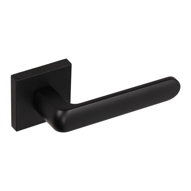 Dørgreb Firkantet Roset Sort Super Mat 38-42 mm | 5901304828237