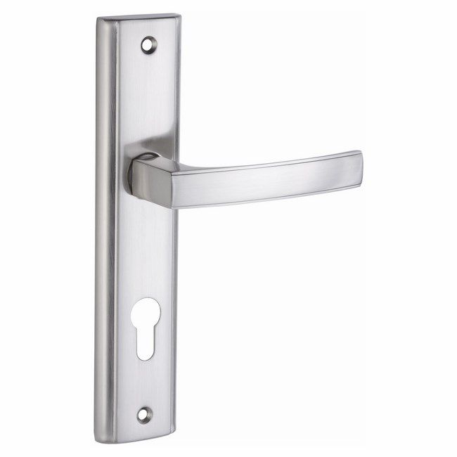 Dørgreb Aria Langt Skilt Satinaluminium