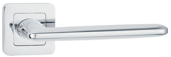 Dørgreb Slim Chrom Blank Kvadratisk Roset