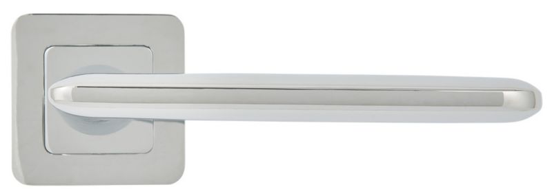 Dørgreb Slim Chrom Blank Kvadratisk Roset