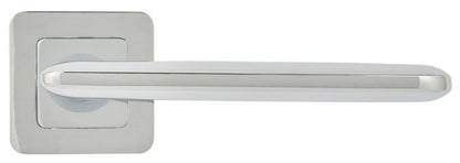 Dørgreb Slim Chrom Blank Kvadratisk Roset
