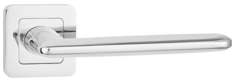 Dørgreb Slim Chrom Blank Kvadratisk Roset