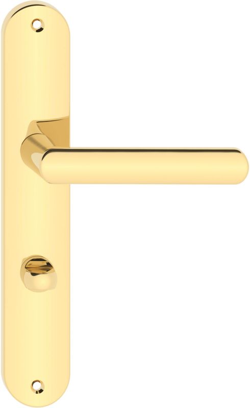 Dørhåndtag Metalbud Splash med lang plade 72 mm WC guld