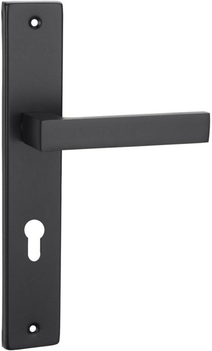 Dørgreb Langt Skilt til Låsecylinder Sort