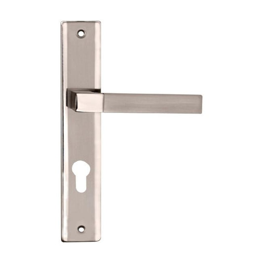 Schaffner Helen dørhåndtag 72 mm Yale i satin-nikkel/krom