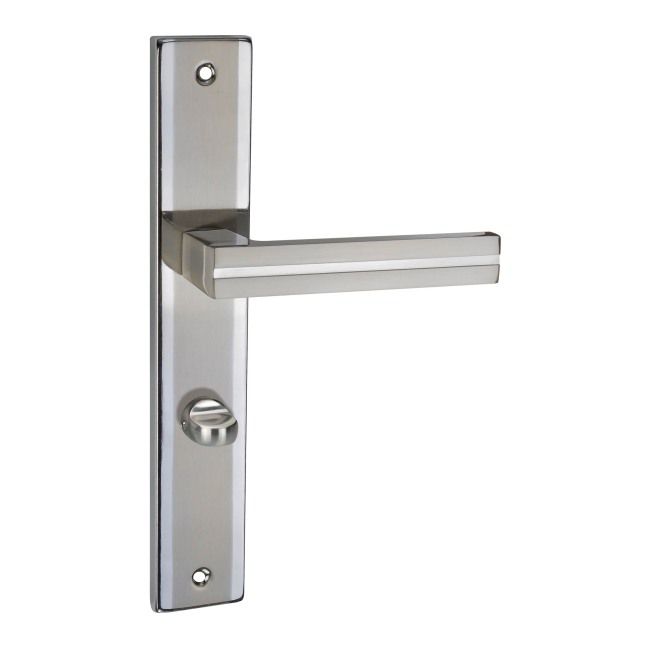 Dørhåndtag Schaffner Mada 72 mm WC i satin-nikkel/krom