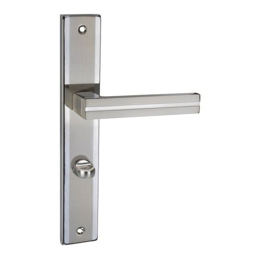 Dørhåndtag Schaffner Mada 72 mm WC i satin-nikkel/krom