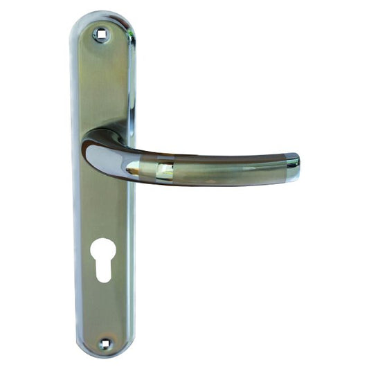 Schaffner Olivia dørhåndtag 72 mm Yale satin-nikkel/krom