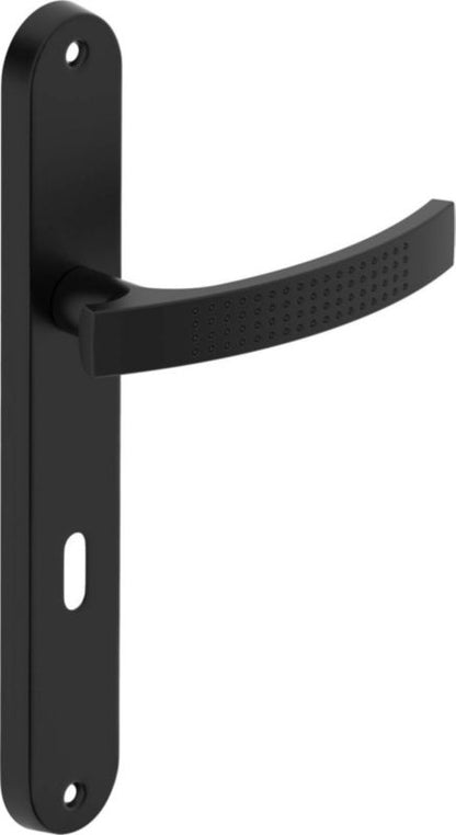 Dørgreb Astra 72 mm Nøglehul Sort Aluminium