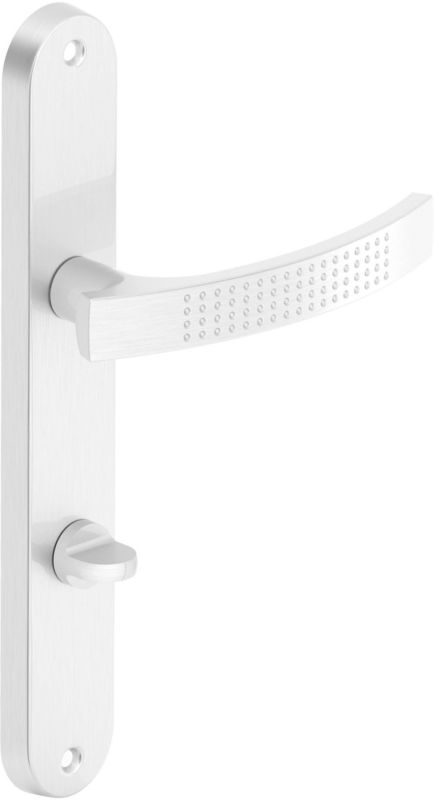 Dørgreb WC 72 mm Nikel Aluminium Oval Roset