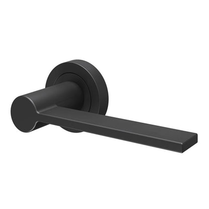 Dørgreb Rund Roset Sort Mat 128 mm