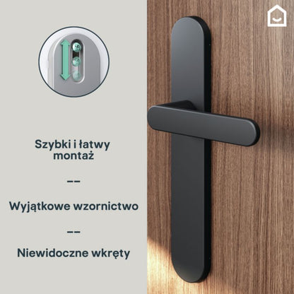 Dørgreb Minimal Sort Mat med Skjulte Skruer
