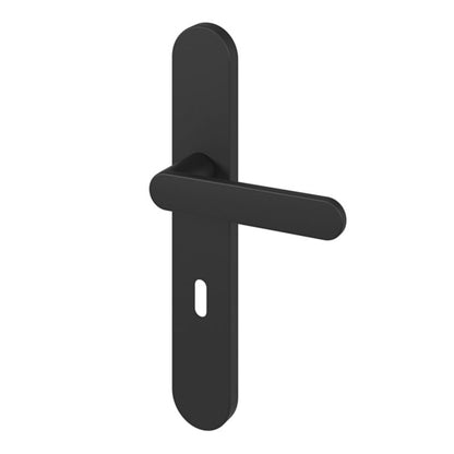GoodHome Minimal dørgreb med nøgleskilt mat sort