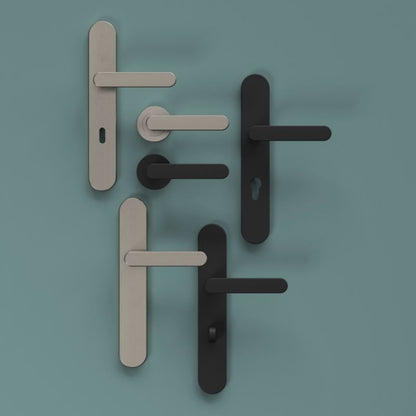 Dørgreb Minimal Rund Roset Sort Mat 120 mm
