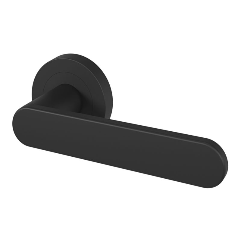 Dørgreb Minimal Rund Roset Sort Mat 120 mm