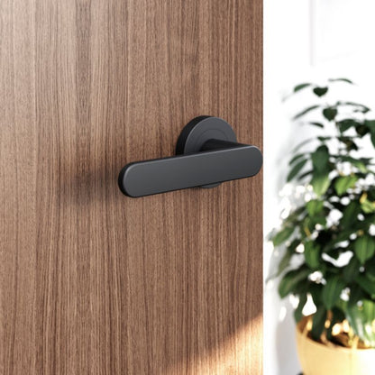 Dørgreb Minimal Rund Roset Sort Mat 120 mm