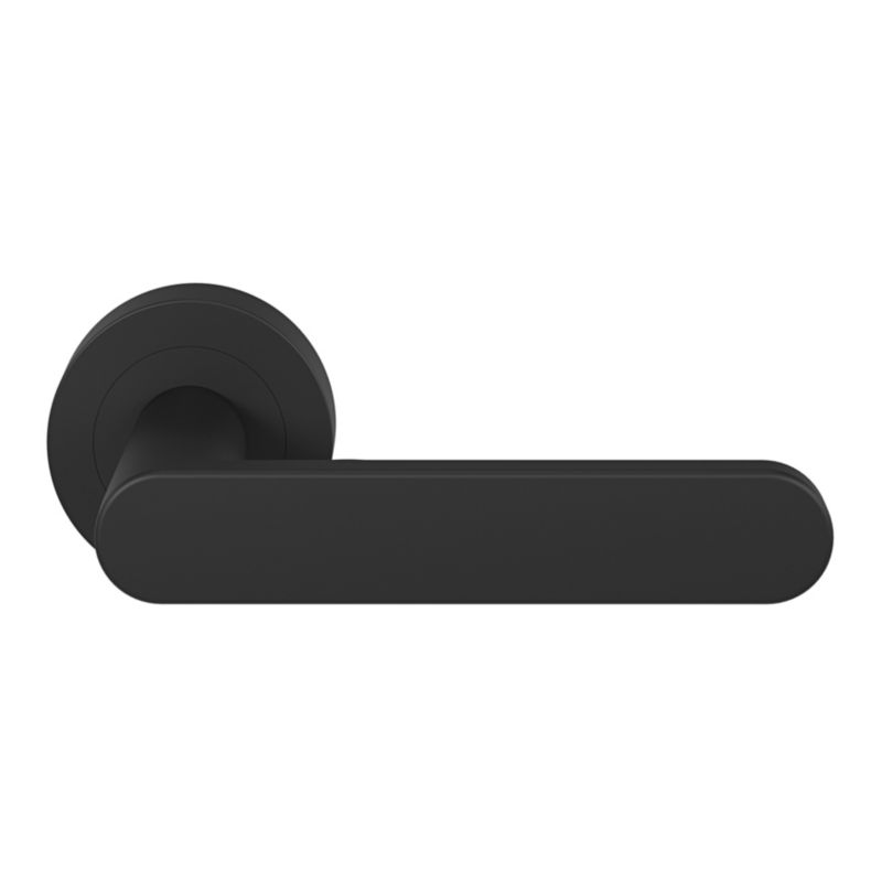 Dørgreb Minimal Rund Roset Sort Mat 120 mm