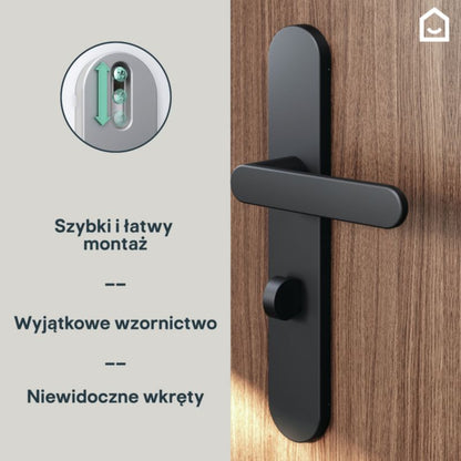Dørgreb WC Sort Mat Aluminium 35-45 mm