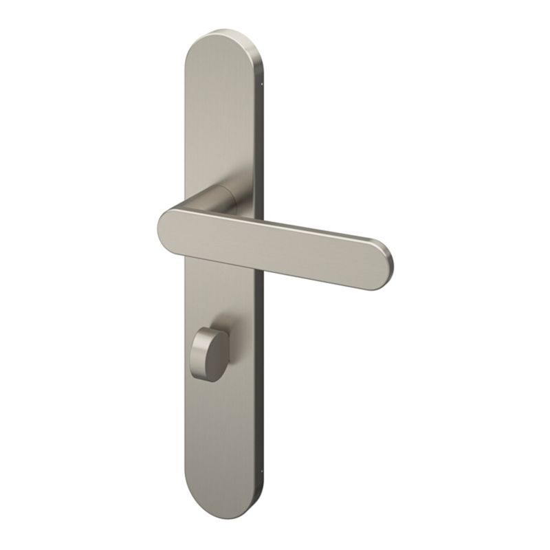 GoodHome Minimal dørgreb med WC-skilt, satin-nikkel