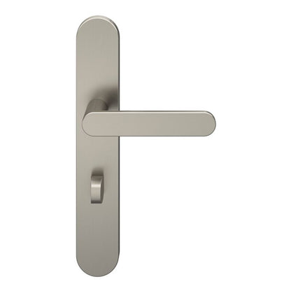 GoodHome Minimal dørgreb med WC-skilt, satin-nikkel