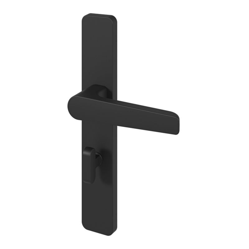 Dørgreb 54 mm WC-Sæt Mat Sort Aluminium Stål