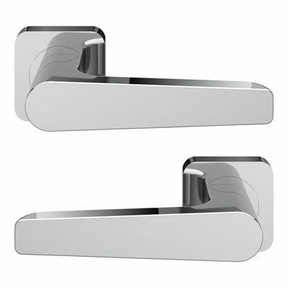 Dørgreb Firkantet Roset Poleret Krom 128 mm