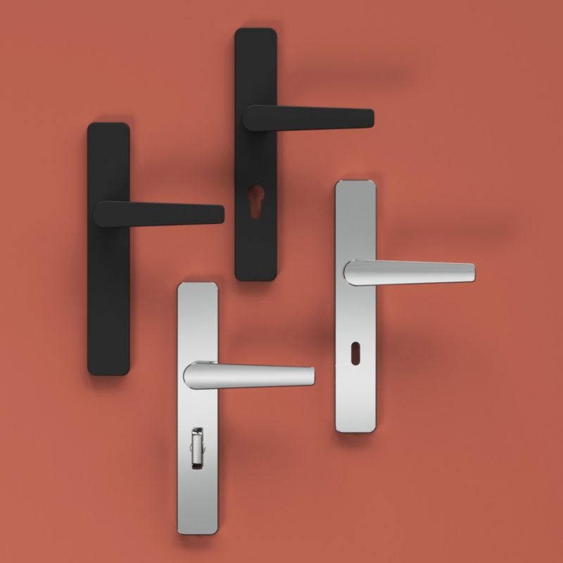 GoodHome Robust WC-greb med poleret kromskilt