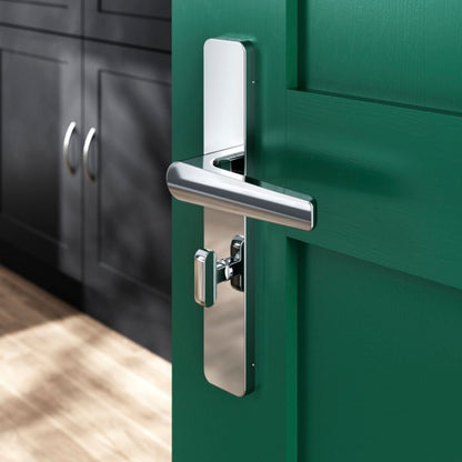 GoodHome Robust WC-greb med poleret kromskilt