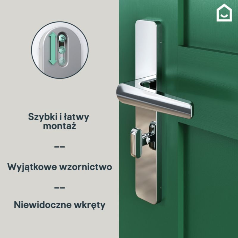 GoodHome Robust WC-greb med poleret kromskilt