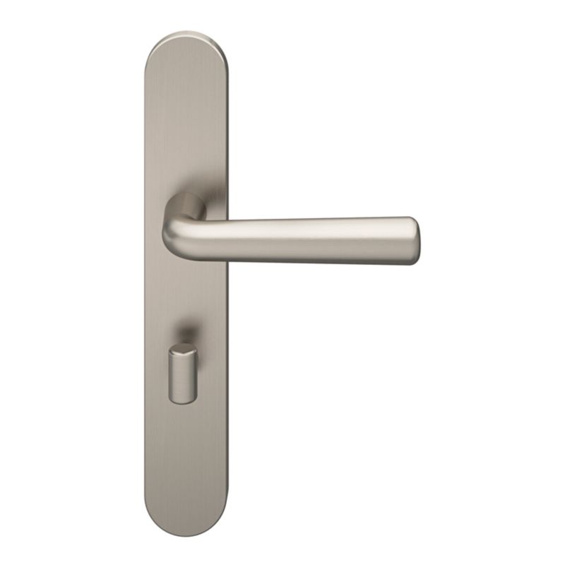 GoodHome Solid WC-greb i satin-nikkel med skjold