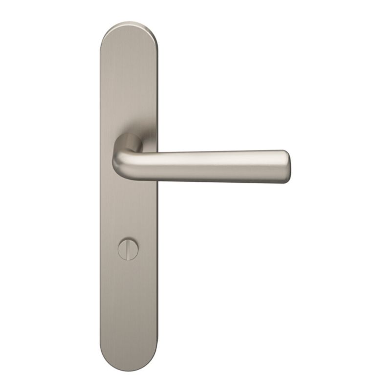 GoodHome Solid WC-greb i satin-nikkel med skjold