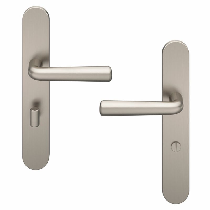 GoodHome Solid WC-greb i satin-nikkel med skjold