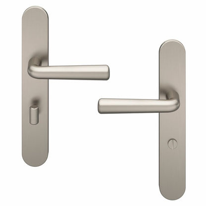 GoodHome Solid WC-greb i satin-nikkel med skjold