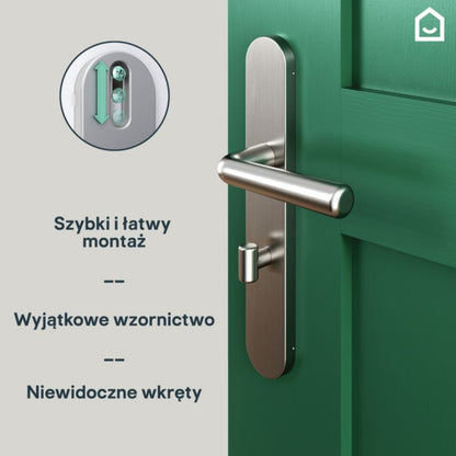 GoodHome Solid WC-greb i satin-nikkel med skjold