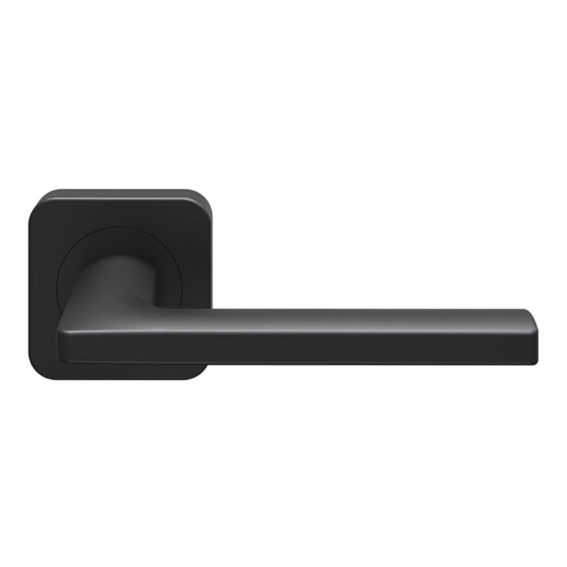 Dørgreb Lige Firkantet Roset Mat Sort 120 mm