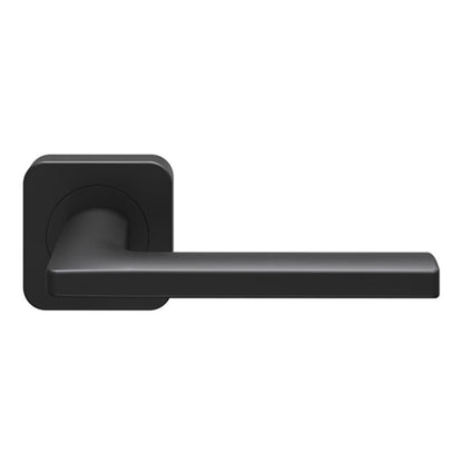 Dørgreb Lige Firkantet Roset Mat Sort 120 mm