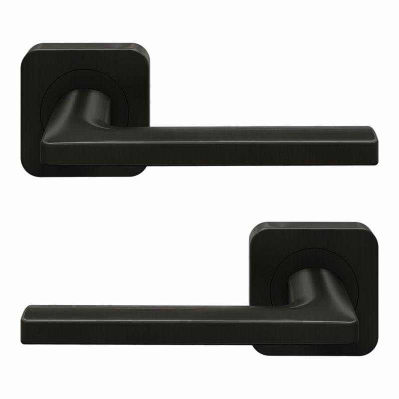 Dørgreb Lige Firkantet Roset Grafit Mat 120 mm