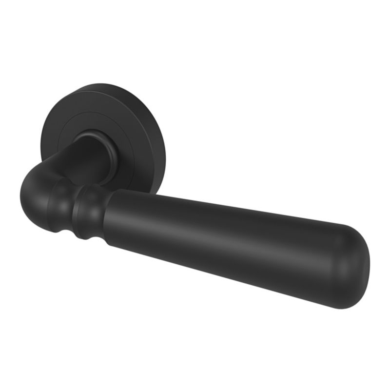 Dørgreb Twist Rund Roset Sort Mat 130 mm
