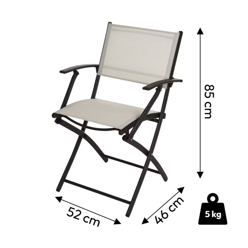 Klapbar Havestol Ambiance 54x56 cm Hvid