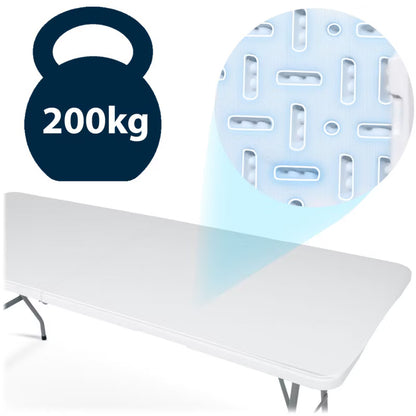 Klapbord 180x74 cm Hvid