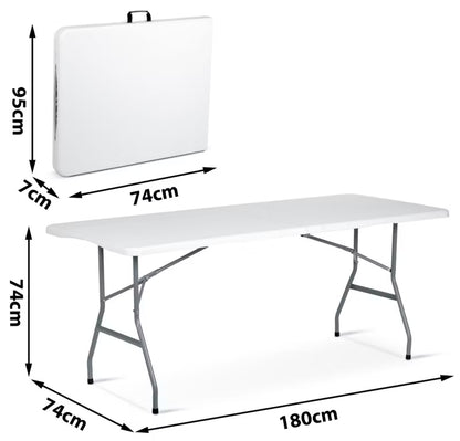 Klapbord 180x74 cm Hvid