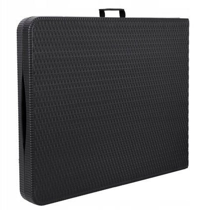 Klapbord 180x74 cm Sort Rattanlook