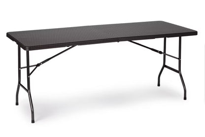 Klapbord 180x75 cm Sort Rattan RZK-180B