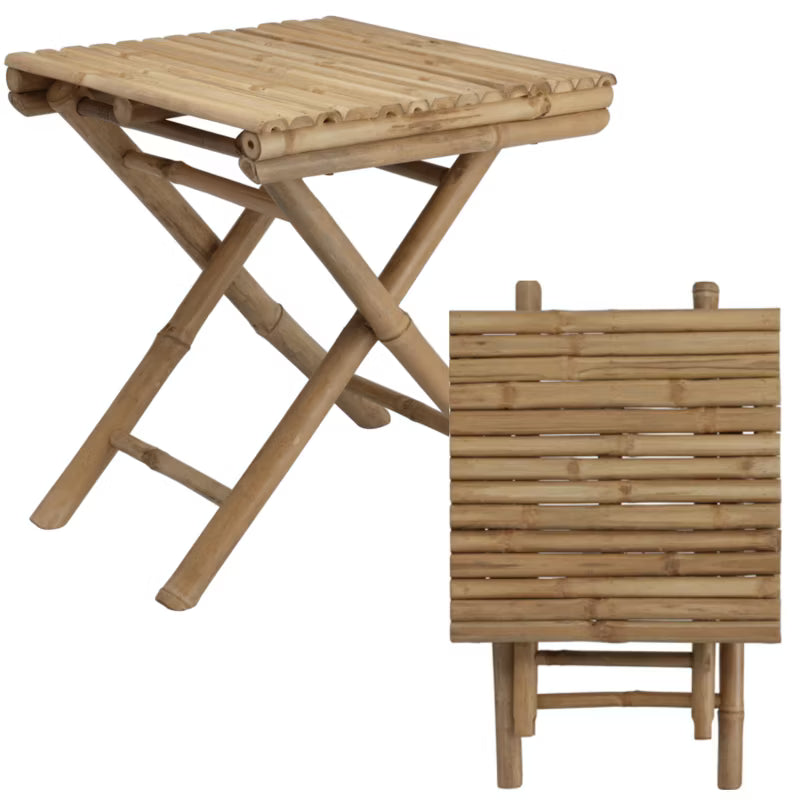 Klapbord Bambus 40x40x45 cm Natur
