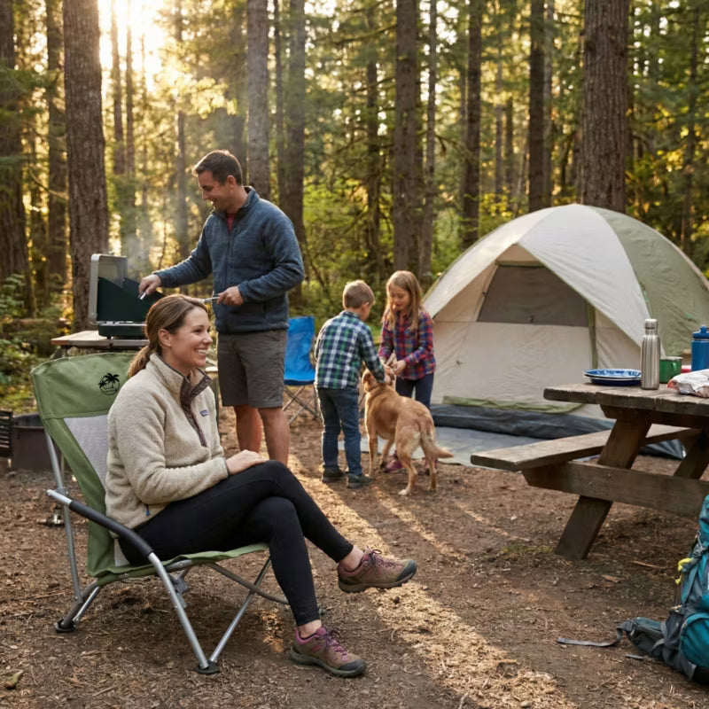 Klapstol Camping Grøn